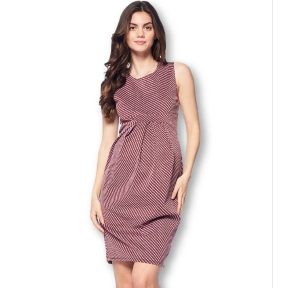 Maternity Essentials-Sleeveless Red and Blk Dress